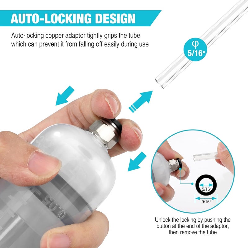 DURATECH 200CC Fluid Extractor Automotive, Fluid Pump with Long Extension Tubes, Oil Syringe with Powerful Suction, Fluid Extractor Pump for Extracting Engine Oil, Transmission Oil and Brake Fluid - Image 5